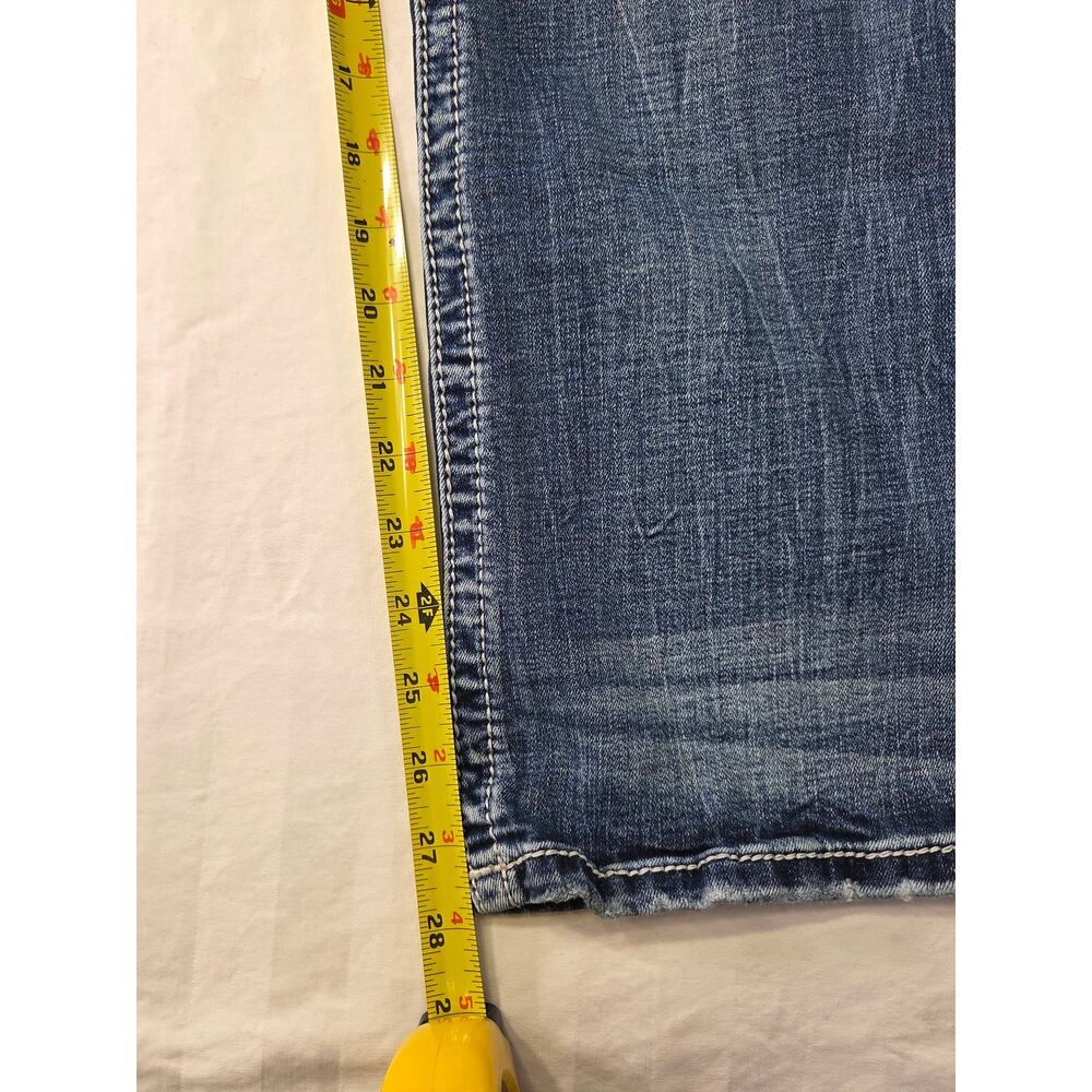 Miss Me Mid-Rise Bootcut Jeans Women Size 31 Embellished Pocket Stretch Blue - Picture 7 of 11
